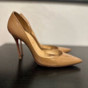 Christian Louboutin Tan Patent Heels